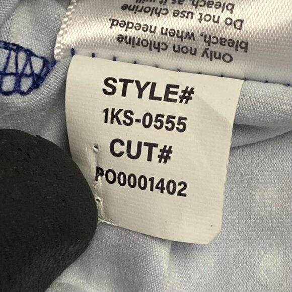 Mizzen + Main Polo Shirt Mens Medium Classic Fit Blue Geometric Golf Performance - Picture 8 of 12